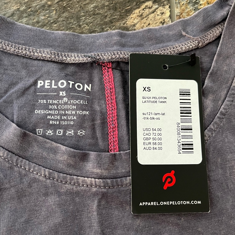 New women’s Peloton gray Latitude active work out muscle tank top. Size XS. - Picture 5 of 14